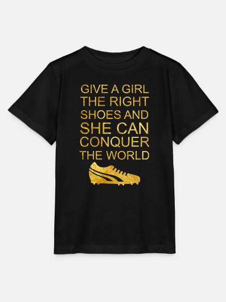 Frauenfussball Fussball Mädchen Fussballschuhe - Stanley/Stella Kinder T-Shirt MINI CREATOR - Schwarz