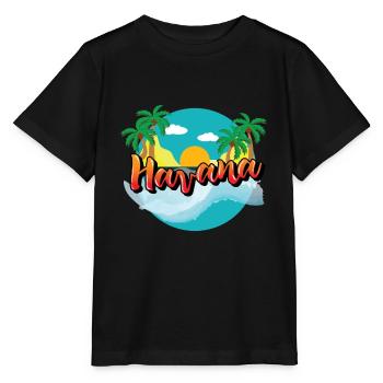 Havana Cuba Caribbean Vacation Cruise - Stanley/Stella MINI CREATOR Kids’ T-Shirt - black - Front - Mikhail (115cm)