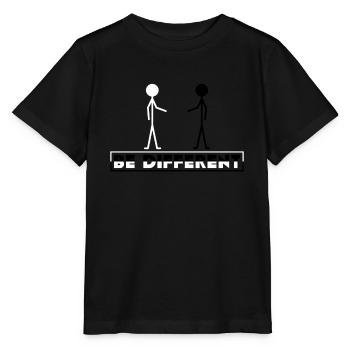 Etre différent - T-shirt bio MINI CREATOR Stanley/Stella Enfant - noir - Devant - Mikhail (115cm)