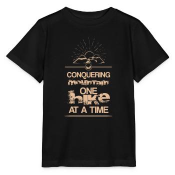 Conquérir chaque montagne - idée cadeau de conception d'escalade - T-shirt bio MINI CREATOR Stanley/Stella Enfant - noir - Devant - Mikhail (115cm)