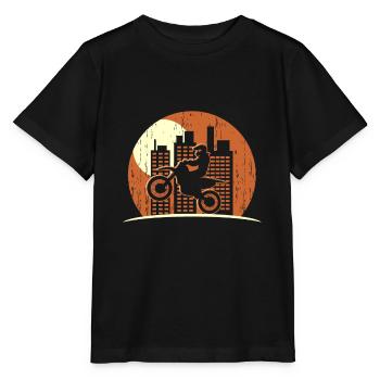 Moto ville Motocycliste Course automobile Moto - T-shirt bio MINI CREATOR Stanley/Stella Enfant - noir - Devant - Mikhail (115cm)