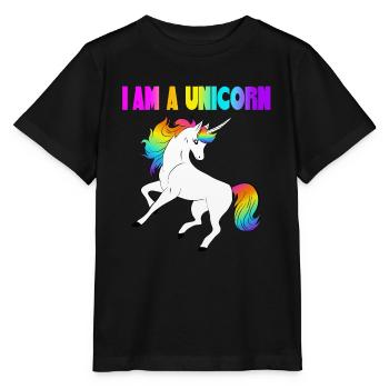 Je suis une licorne - je suis une licorne - T-shirt bio MINI CREATOR Stanley/Stella Enfant - noir - Devant - Mikhail (115cm)