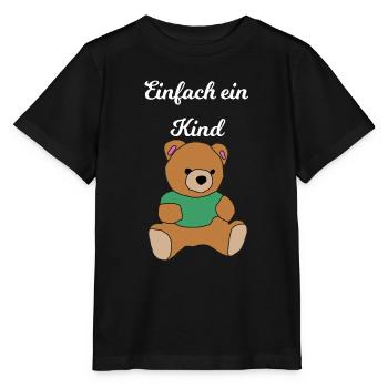 Ours en peluche - T-shirt bio MINI CREATOR Stanley/Stella Enfant - noir - Devant - Mikhail (115cm)