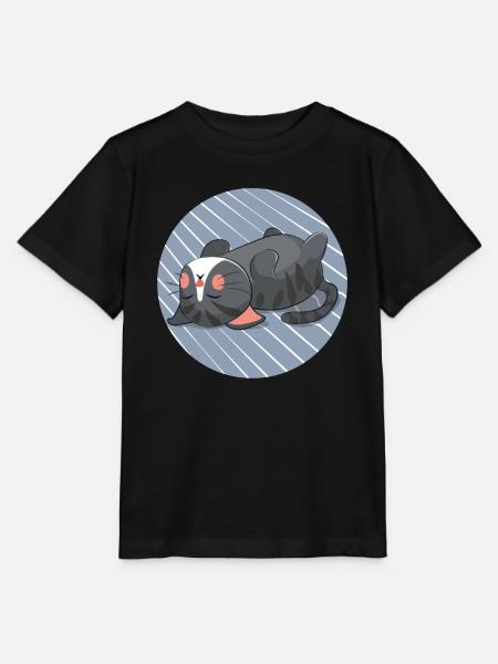 Schlafende Katze - Stanley/Stella Kinder T-Shirt MINI CREATOR - Schwarz