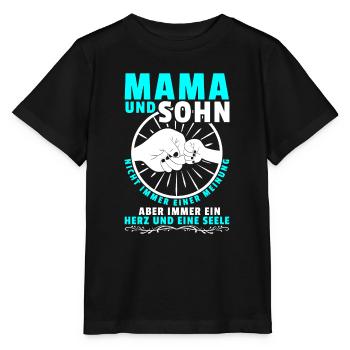 Mama und Sohn Shirt Geschenk Partnerlook - Stanley/Stella Kinder T-Shirt MINI CREATOR  - Schwarz - Vorne - Mikhail (115cm)