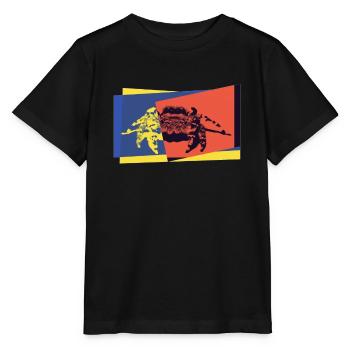 Spinne Pop-art - Stanley/Stella Kinder T-Shirt MINI CREATOR  - Schwarz - Vorne - Mikhail (115cm)