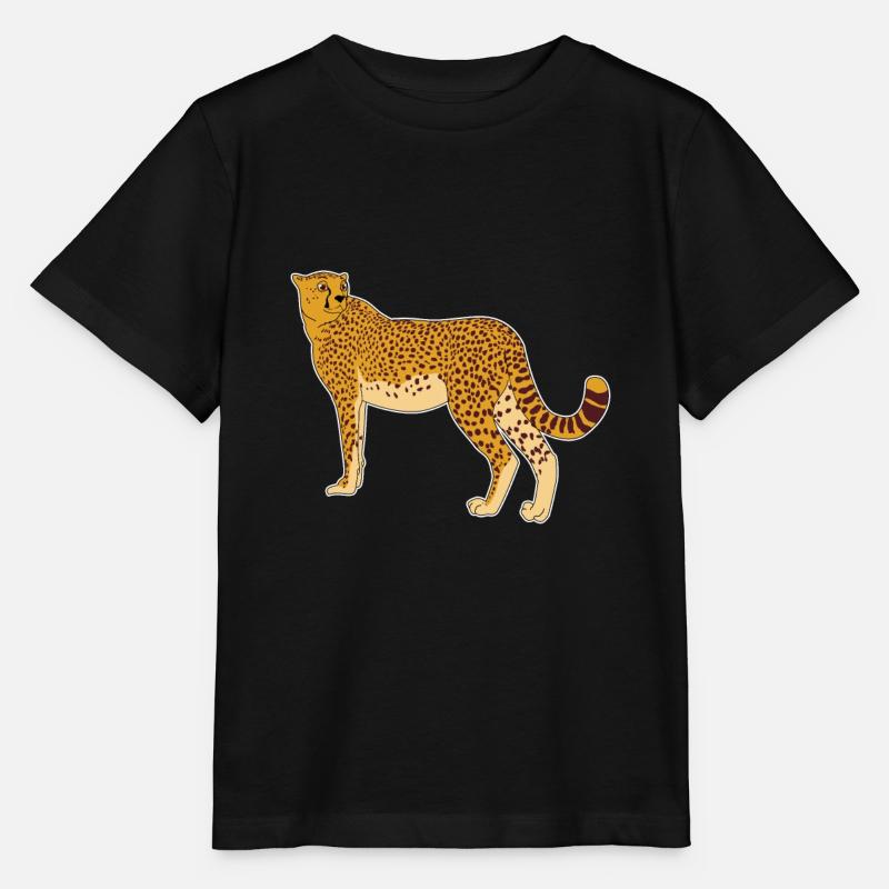 Gepard Wildlife Safari Leopard comic Geschenkidee - Stanley/Stella Kinder T-Shirt MINI CREATOR - Schwarz