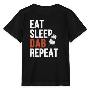 Manger sommeil tamponner cadeau répéter - T-shirt bio MINI CREATOR Stanley/Stella Enfant - noir - Devant - Mikhail (115cm)