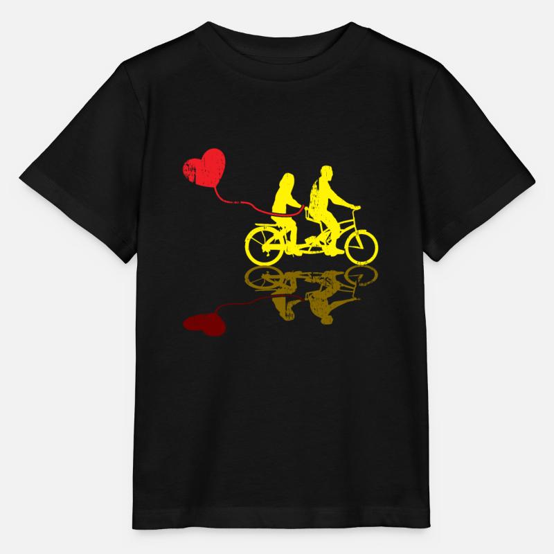 Wedding Gift Bicycle Tandem Gift - Stanley/Stella MINI CREATOR Kids’ T-Shirt - black