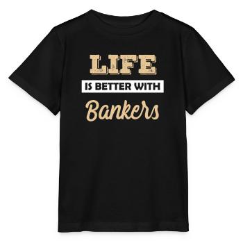 Banker Bankier Bankkaufmann Bank Geschenkidee - Stanley/Stella Kinder T-Shirt MINI CREATOR  - Schwarz - Vorne - Mikhail (115cm)