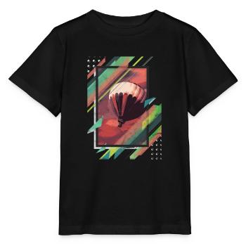 Plakat abstrakt Geschenk Heißluftballon Ballon - Stanley/Stella Kinder T-Shirt MINI CREATOR  - Schwarz - Vorne - Mikhail (115cm)