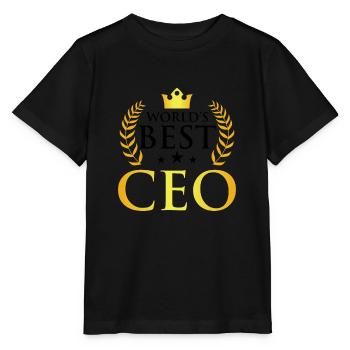 Meilleur design de PDG en or - T-shirt bio MINI CREATOR Stanley/Stella Enfant - noir - Devant - Mikhail (115cm)