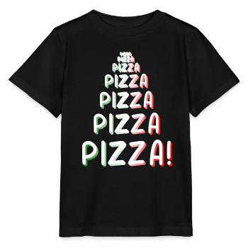 Pizza Pizza Pizza - T-shirt bio MINI CREATOR Stanley/Stella Enfant - noir - Devant - Mikhail (115cm)