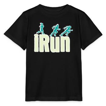 iRun coureur coureur coureur de sport sportif cadeau - T-shirt bio MINI CREATOR Stanley/Stella Enfant - noir - Devant - Mikhail (115cm)