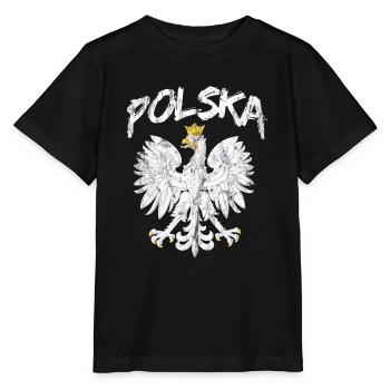Pologne Pologne Pologne Aigle Polonais - T-shirt bio MINI CREATOR Stanley/Stella Enfant - noir - Devant - Mikhail (115cm)