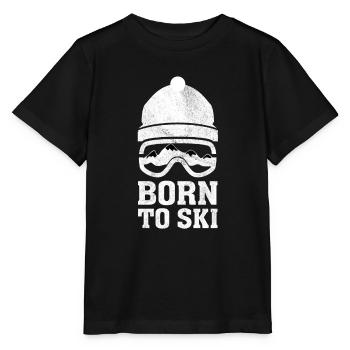 Born to Ski - Stanley/Stella Kinder T-Shirt MINI CREATOR  - Schwarz - Vorne - Mikhail (115cm)