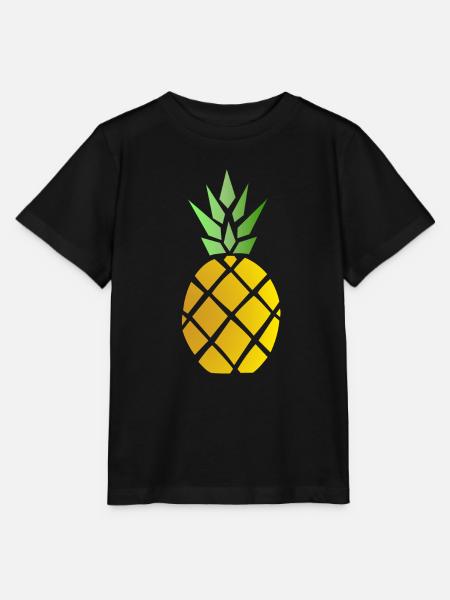 Ananas - Stanley/Stella Kinder T-Shirt MINI CREATOR  - Schwarz
