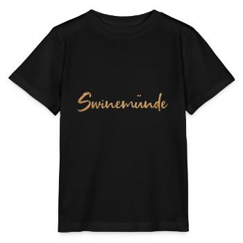 SWINEMÜNDE | SCHRIFTZUG IM SAND - Stanley/Stella Kinder T-Shirt MINI CREATOR  - Schwarz - Vorne - Mikhail (115cm)