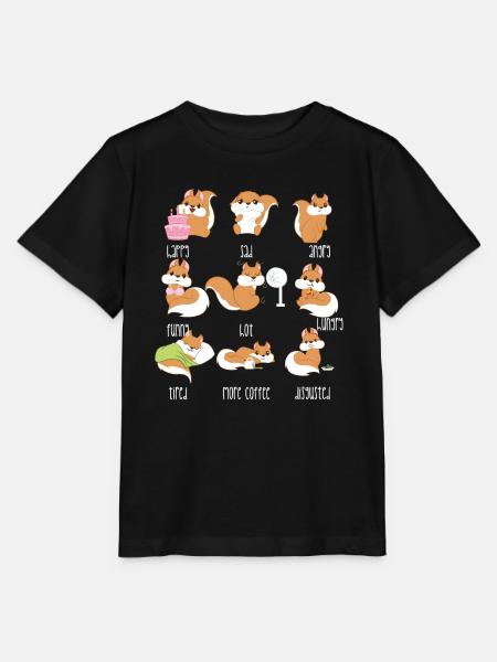 Eichhörnchen - Emotionen - Eichkätzchen - Geschenk - Stanley/Stella Kinder T-Shirt MINI CREATOR - Schwarz