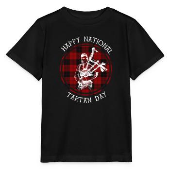 National Tartan Day Schottland Dudelsack Geschenk - Stanley/Stella Kinder T-Shirt MINI CREATOR  - Schwarz - Vorne - Mikhail (115cm)