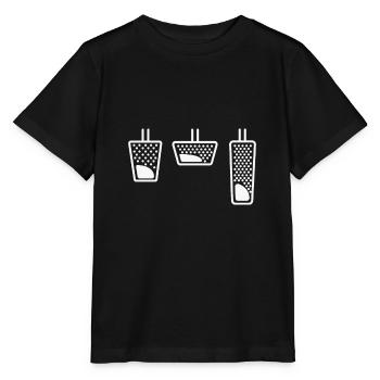 Gas brake clutch pedal racer gift - Stanley/Stella MINI CREATOR Kids’ T-Shirt - black - Front - Mikhail (115cm)
