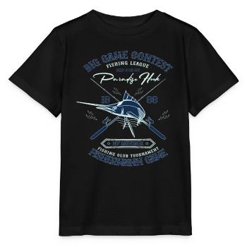 Big Game Contest Paradise Hook Mojo Design Tee - Stanley/Stella Kinder T-Shirt MINI CREATOR  - Schwarz - Vorne - Mikhail (115cm)