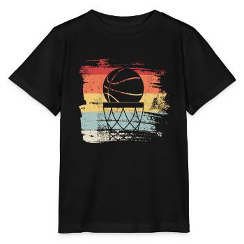 Retro basketkorg boll sport gåva - T-shirt MINI CREATOR barn från Stanley/Stella - svart - Fram - Mikhail (115cm)