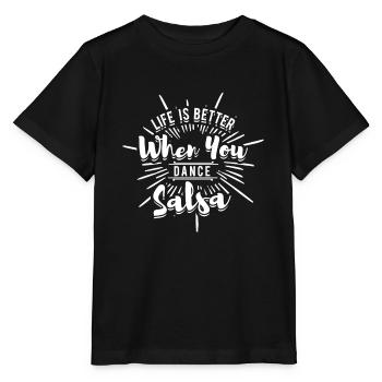 Salsa Tanzen Latin Salsero Tänzer Tanzlehrer - Stanley/Stella MINI CREATOR Kids’ T-Shirt - black - Front - Mikhail (115cm)