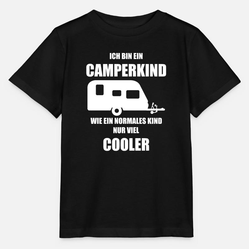 Ich bin ein CAMPERKIND wie ein normales nur cooler - Stanley/Stella Kinder T-Shirt MINI CREATOR  - Schwarz