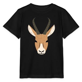 Springbock - Stanley/Stella Kinder T-Shirt MINI CREATOR  - Schwarz - Vorne - Mikhail (115cm)