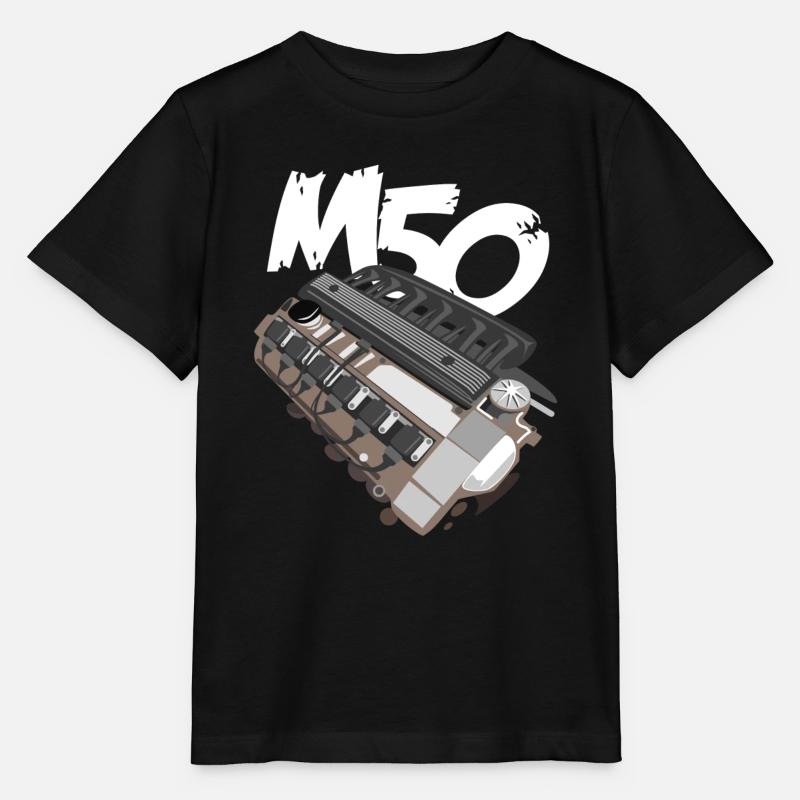 M50 Engine Motor Tuning E36 E30 Hobby Legende - Stanley/Stella Kinder T-Shirt MINI CREATOR  - Schwarz