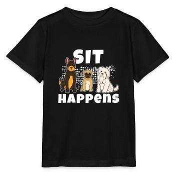 Dog training dog sport dog - Stanley/Stella MINI CREATOR Kids’ T-Shirt - black - Front - Mikhail (115cm)