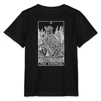 Tarot Karte The Empress - Die Kaiserin Geschenk - Stanley/Stella Kinder T-Shirt MINI CREATOR  - Schwarz - Vorne - Mikhail (115cm)