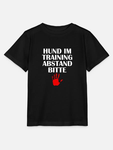 HUND IM TRAINING ABSTAND BITTE - Stanley/Stella Kinder T-Shirt MINI CREATOR  - Schwarz