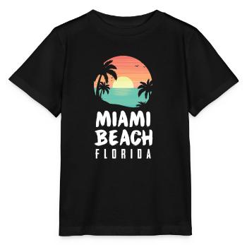 Miami Beach Florida Gifts Summer Vacation Florida - T-shirt bio MINI CREATOR Stanley/Stella Enfant - noir - Devant - Mikhail (115cm)