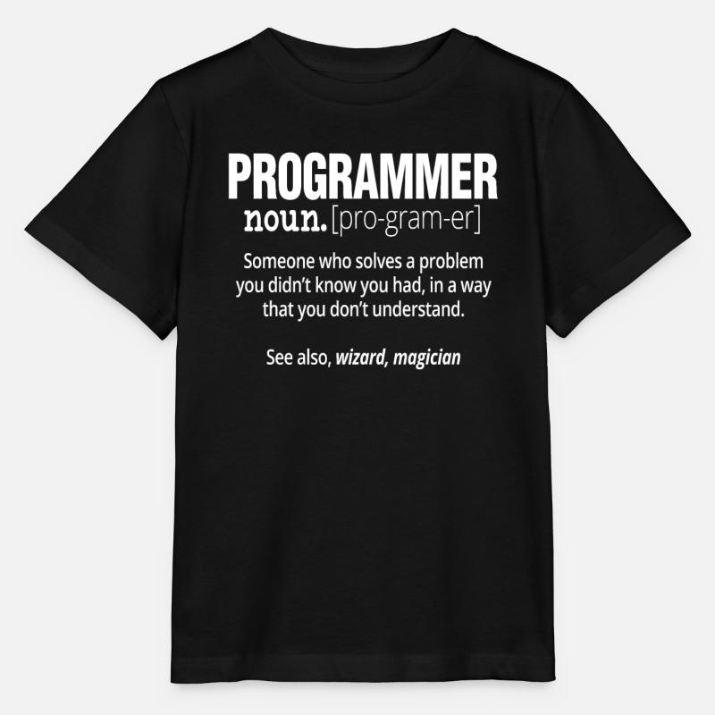 Programmer Noun Funny Software Engineer Coder - Stanley/Stella MINI CREATOR Kids’ T-Shirt - black