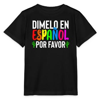 Dimelo En Espanol Por Favor - Stanley/Stella Kinder T-Shirt MINI CREATOR  - Schwarz - Vorne - Mikhail (115cm)