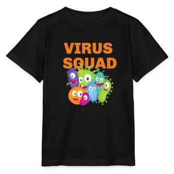 Team Virus - Stanley/Stella Kinder T-Shirt MINI CREATOR  - Schwarz - Vorne - Mikhail (115cm)