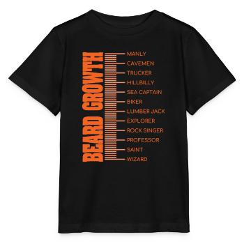 Beard Lover-Beard Chart-Beard Growth - T-shirt bio MINI CREATOR Stanley/Stella Enfant - noir - Devant - Mikhail (115cm)
