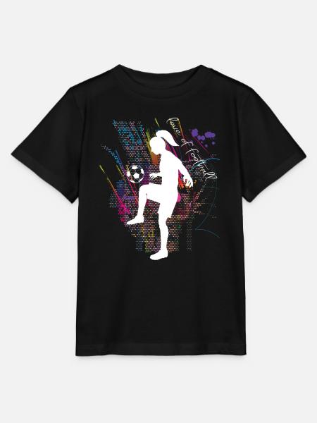 Fussball Frauenfußball Silhouette Fußballerin - Stanley/Stella Kinder T-Shirt MINI CREATOR  - Schwarz
