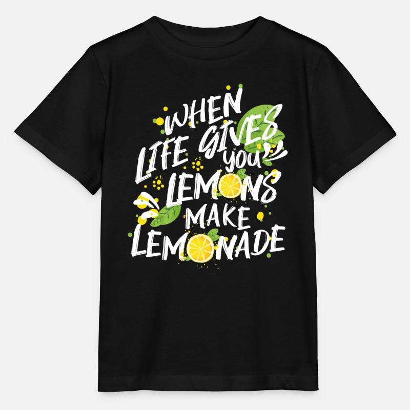 When Life gives you Lemons make Lemonade. Geschenk - Stanley/Stella Kinder T-Shirt MINI CREATOR  - Schwarz