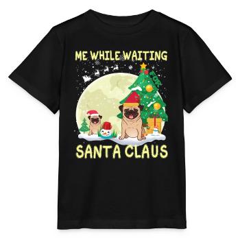 Carlin moi en attendant le Père Noël - T-shirt bio MINI CREATOR Stanley/Stella Enfant - noir - Devant - Mikhail (115cm)