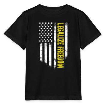 Legalisierung der Freiheit Libertarian Party Anti Government - Stanley/Stella Kinder T-Shirt MINI CREATOR  - Schwarz - Vorne - Mikhail (115cm)
