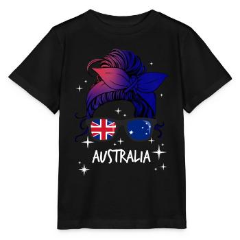Australien - Stanley/Stella Kinder T-Shirt MINI CREATOR  - Schwarz - Vorne - Mikhail (115cm)
