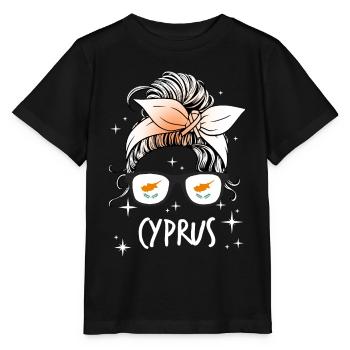 Zypern - Stanley/Stella Kinder T-Shirt MINI CREATOR  - Schwarz - Vorne - Mikhail (115cm)