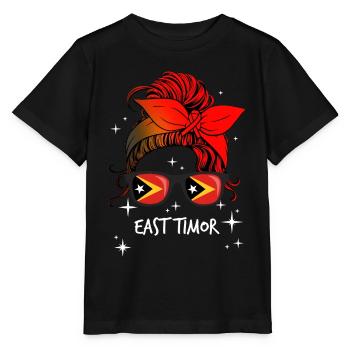Timor oriental - T-shirt bio MINI CREATOR Stanley/Stella Enfant - noir - Devant - Mikhail (115cm)