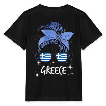 Greece - Stanley/Stella MINI CREATOR Kids’ T-Shirt - black - Front - Mikhail (115cm)