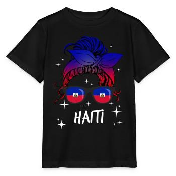 Haiti - Stanley/Stella MINI CREATOR Kids’ T-Shirt - black - Front - Mikhail (115cm)