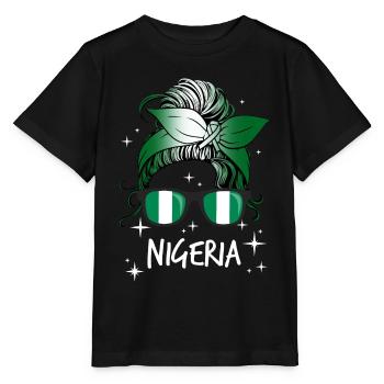 Nigéria - T-shirt bio MINI CREATOR Stanley/Stella Enfant - noir - Devant - Mikhail (115cm)