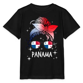 Panama - Stanley/Stella Kinder T-Shirt MINI CREATOR  - Schwarz - Vorne - Mikhail (115cm)